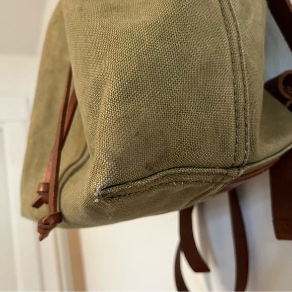 Madewell Canvas Somerset Drawstring Backpack in Olive - Picture 14 of 15